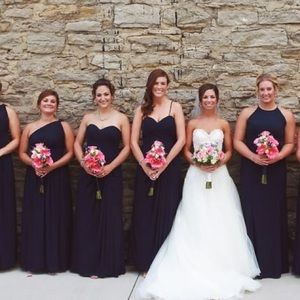 Navy Watters Bridesmaid Dress